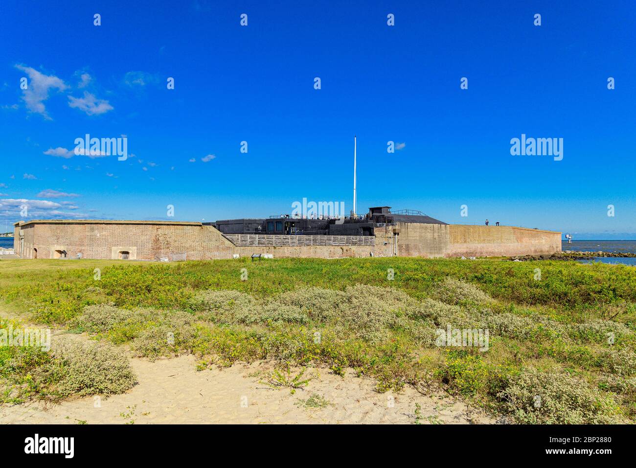 Fort Sumter South Carolina Ort der ersten Schlacht des Bürgerkriegs. Stockfoto