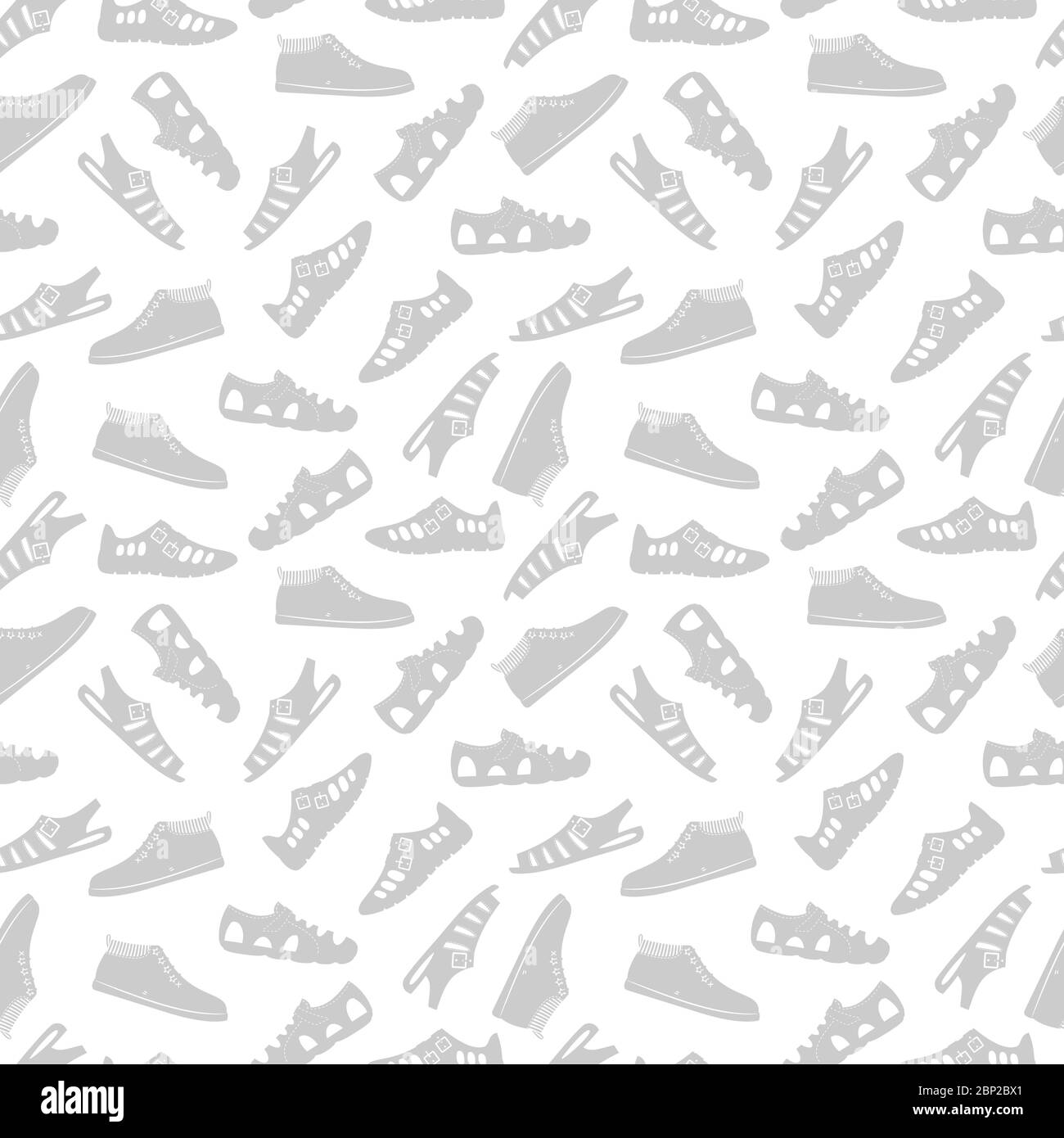 Sport Schuhe Stiefel schwarz und weiß nahtloses Muster Stock Vektor