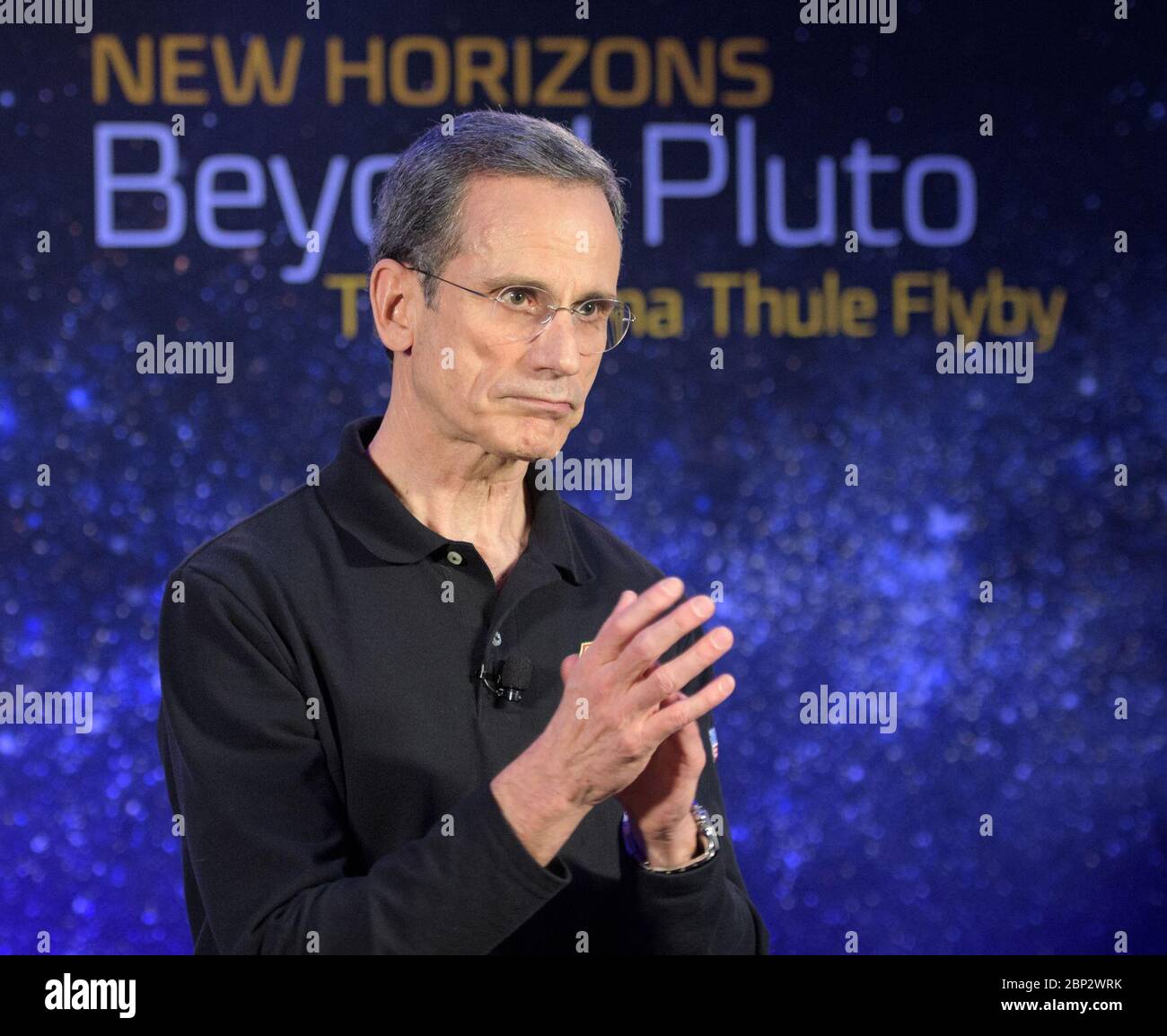 New Horizons Ultima Thule Flyby Direktor des Johns Hopkins University Applied Physics Laboratory Ralph Semmel hält Bemerkungen, Montag, 31. Dezember 2018 an der Johns Hopkins University Applied Physics Laboratory (APL) in Laurel, Maryland. Stockfoto