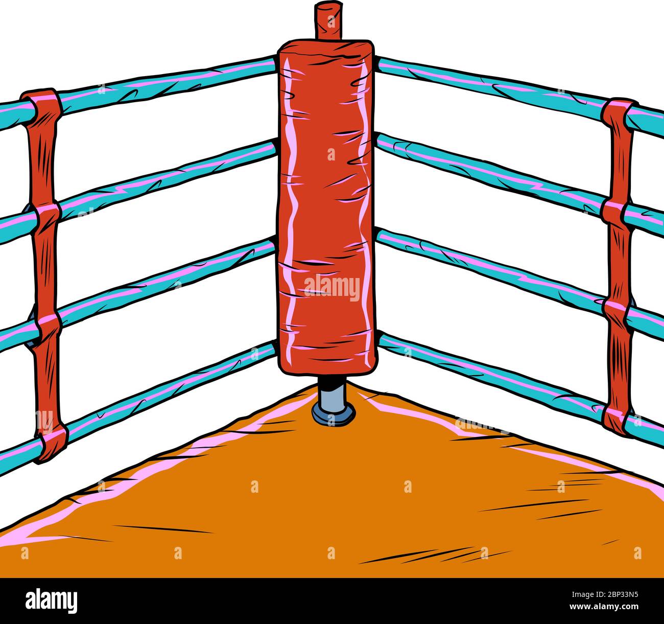 Rote Ecke des Boxing Rings Stock-Vektorgrafik - Alamy