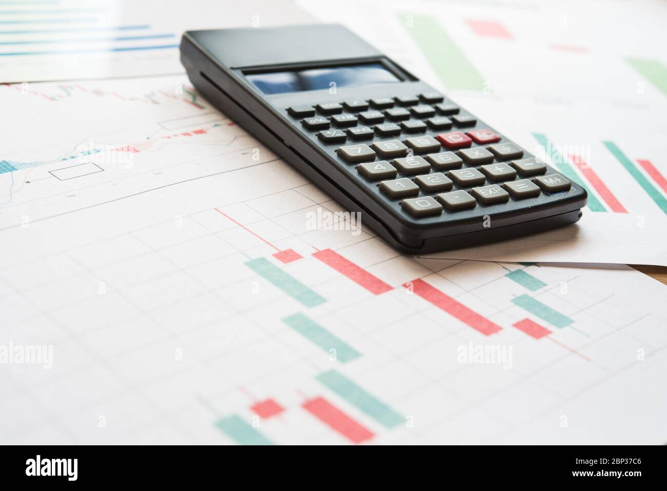 Working Economist Financial Analytics Papiere Stockfoto