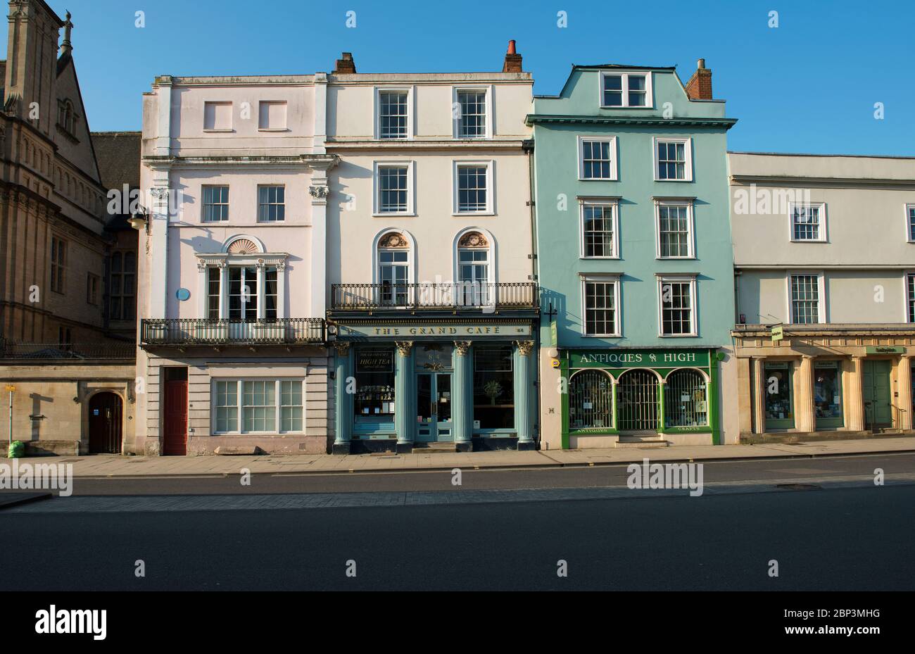 High Street, oxford, Oxfordshire, England. Das Grande Cafe Stockfoto