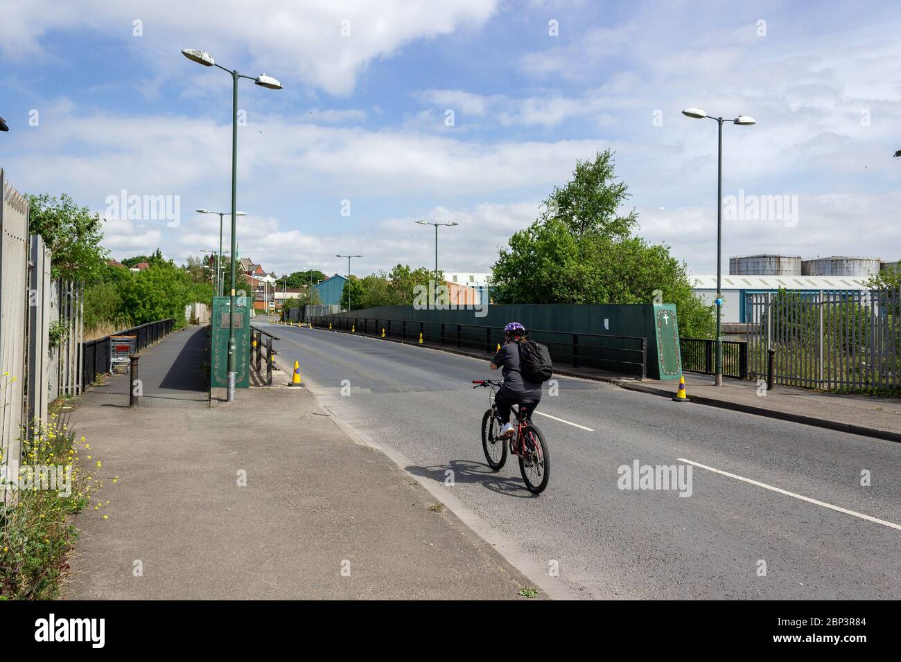 Die Poulton Penny Bridge, ehemalige Mautbrücke von Birkenhead nach Wallasey, Wallasey Bridge Road, Birkenhead. Stockfoto