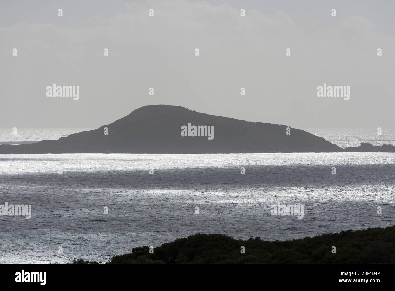 Blick auf Norman Island bei Abendsonne, Wilsons Promontory National Park, Victoria, Australien Stockfoto