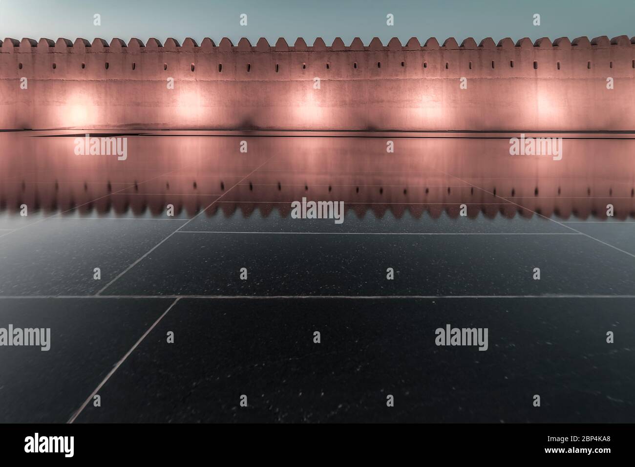 Qasr Al Muwaiji, Al Ain, Vereinigte Arabische Emirate - 5. Januar 2018: Der Palast seiner Hoheit Scheich Khalifa bin Zayed Al Nahyan, Präsident der VAE Stockfoto