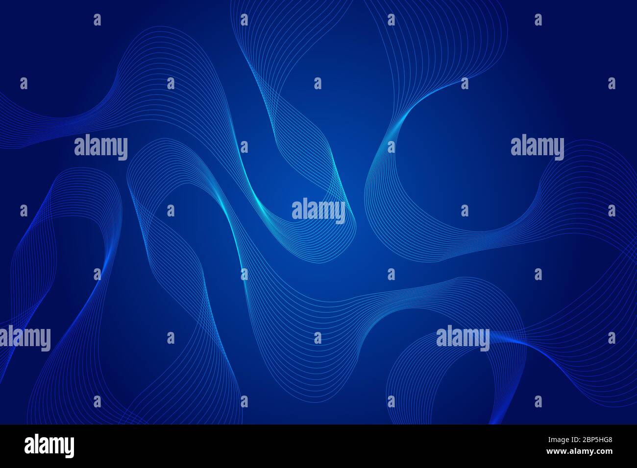 Blaue elegante Linien, abstrakte Internet-Technologie Hintergrund. Stockfoto