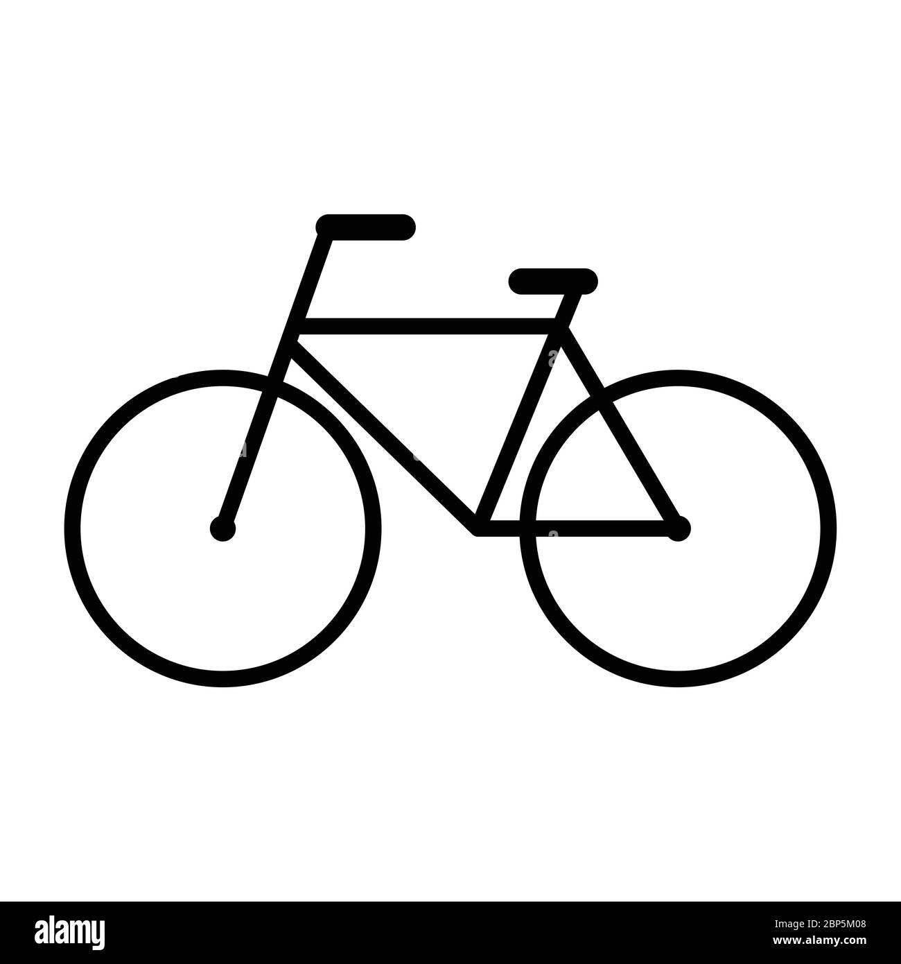 Fahrrad Symbol Piktogramm Illustration Übersicht. Schwarz-weiß EPS-Vektor Stock Vektor