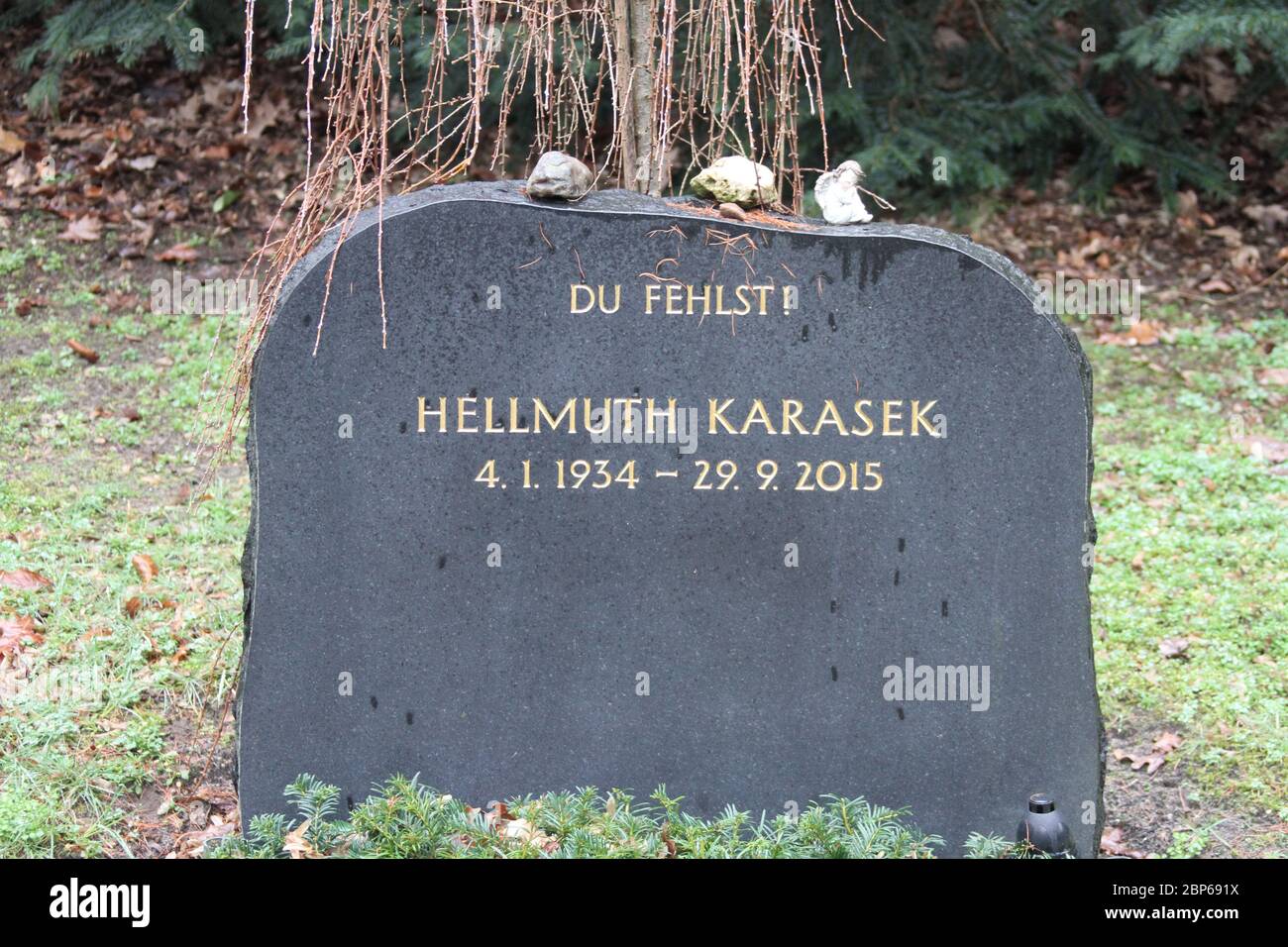 Grabstaette Hellmuth Karasek, Friedhof Ohlsdorf Hamburg, 25.01.2020 Stockfoto