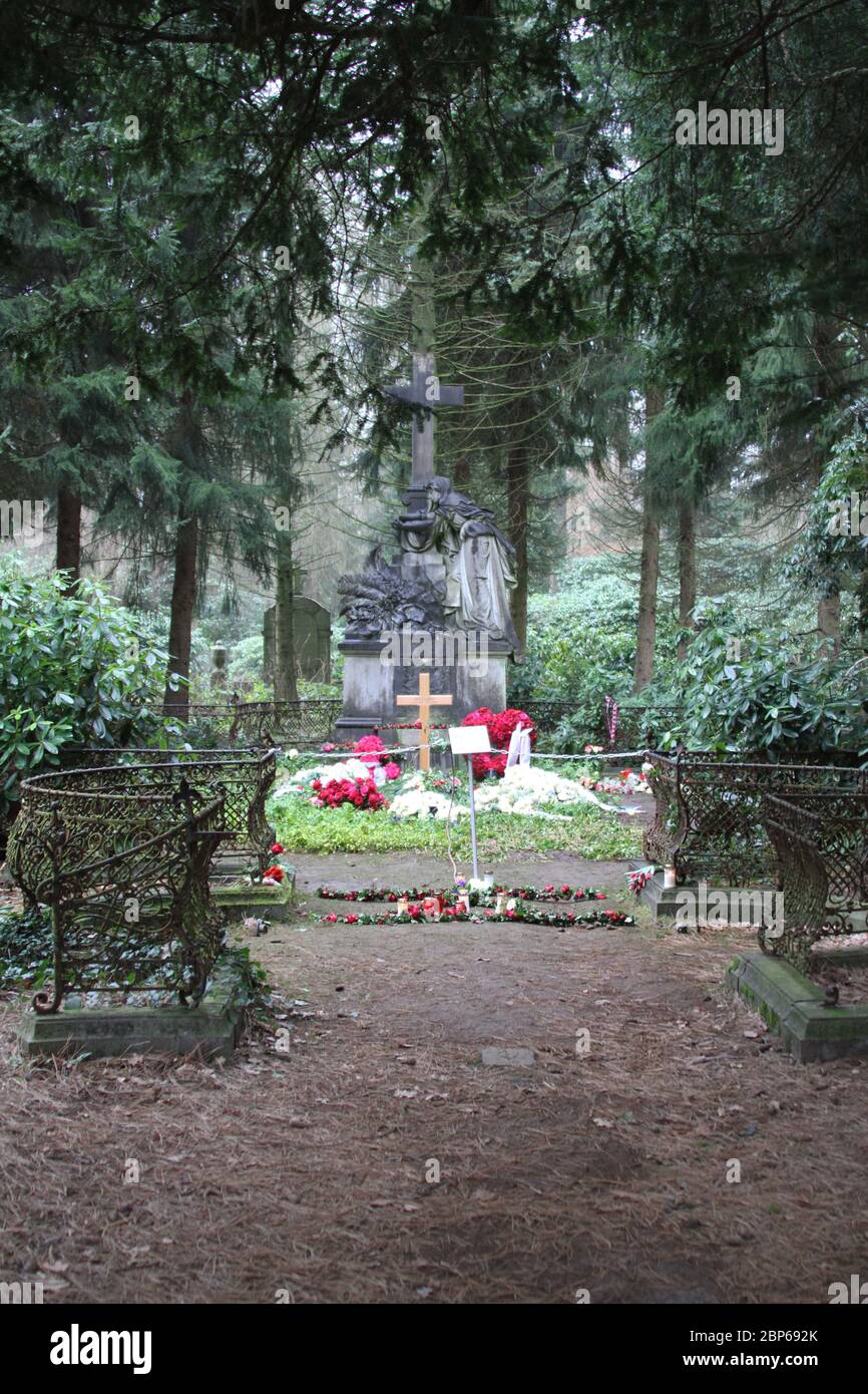 Grabstätte Jan Fedder,Friedhof Ohlsdorf Hamburg,25.01.2020 Stockfoto