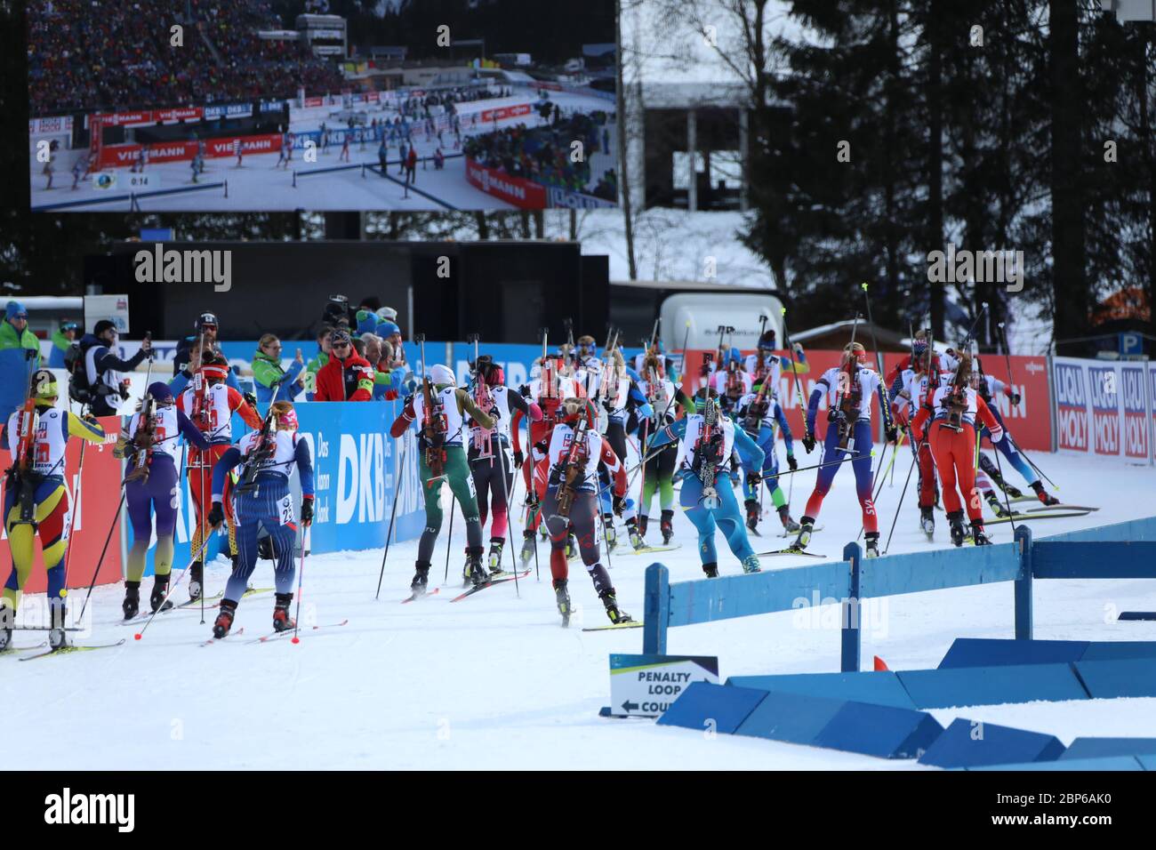 ITA, IBU Biathlon World Championship Antholz 2020 Stockfoto