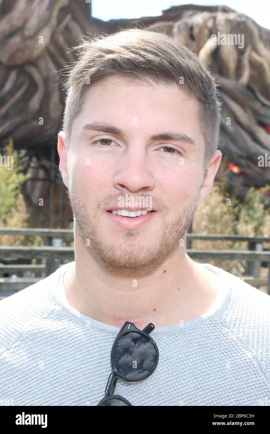 Joey Heindle,Colossus Holzachterbahn Heide Park Soltau bei Hamburg,14.05.2019 (Joey Heindle hatte an diesem Tag auch Geburtstag und kann es mit seiner Freundin im Park verbringen) Stockfoto