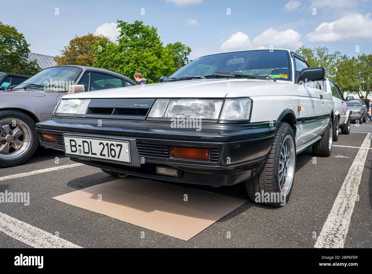 BERLIN, 11. Mai 2019: Kleinwagen Nissan Sunny B12, 1988. 32Th Berlin-Brandenburg Oldtimer Tag. Stockfoto