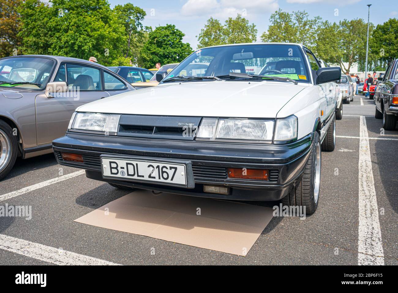 BERLIN, 11. Mai 2019: Kleinwagen Nissan Sunny B12, 1988. 32Th Berlin-Brandenburg Oldtimer Tag. Stockfoto
