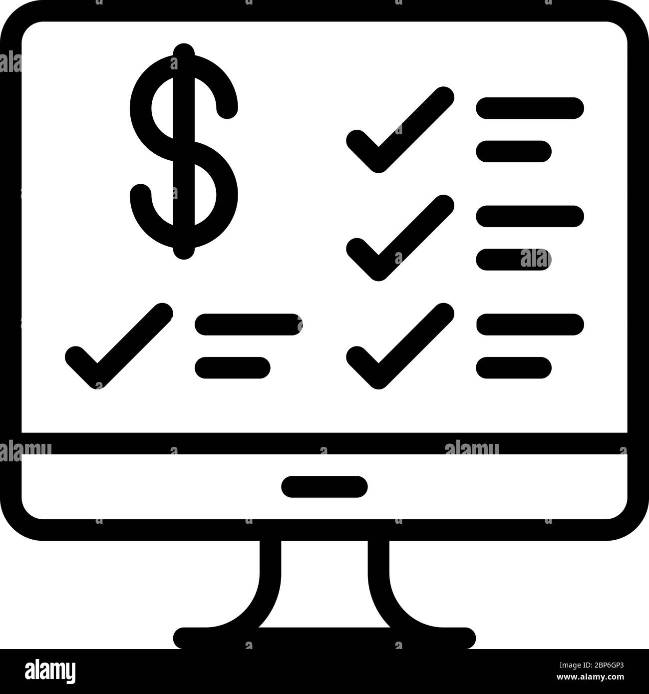 Symbol für Online-Finanzumfrage Stock Vektor