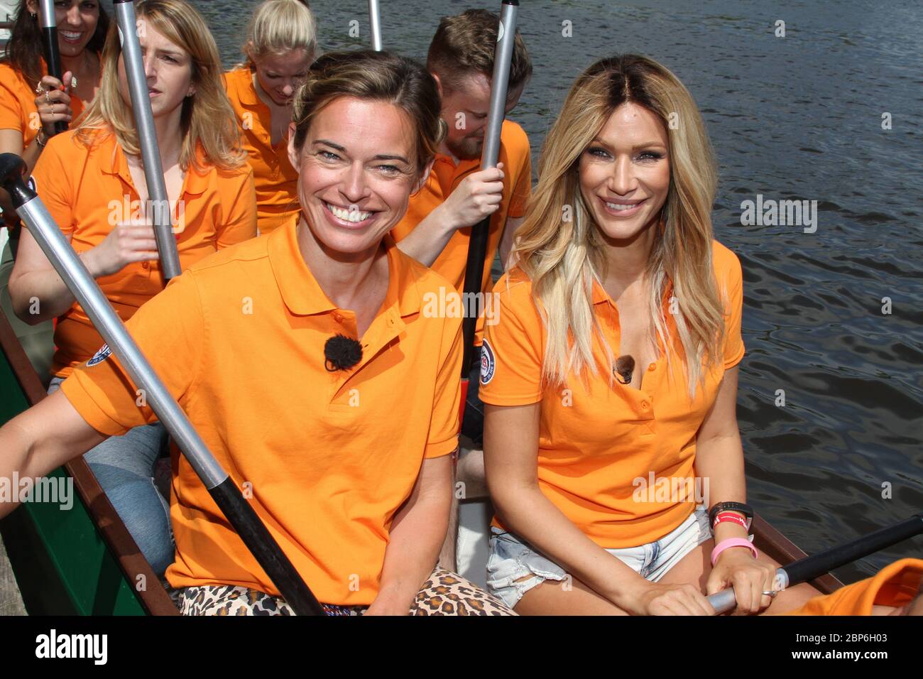 Susanne Boehm,Yasmina Filali,Drachenbootrennen der Michael Stich Stiftung,Alexa am Alster,Hamburg,14.06.2019 Stockfoto
