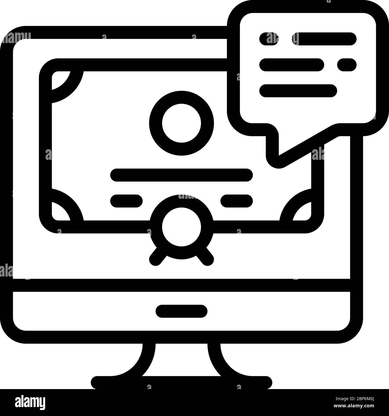 Symbol für Online-Anleihberatung Stock Vektor