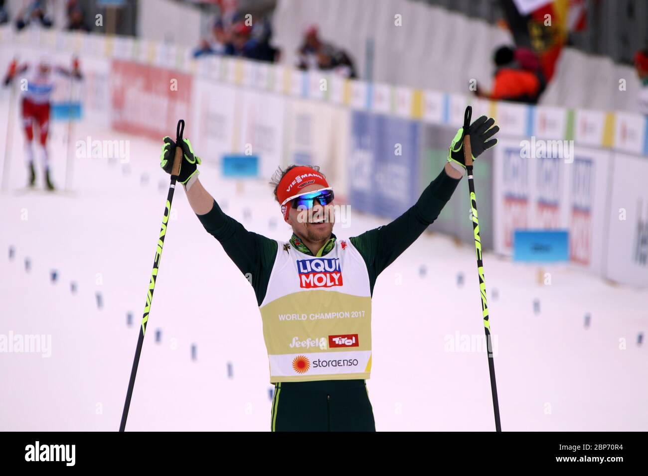Teamsprint Nordische Kombination FIS Nordische Skiweltmeisterschaft 2019 Seefeld Stockfoto