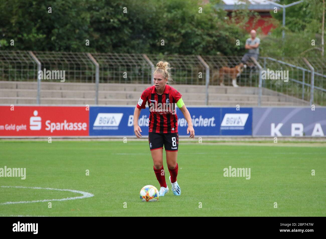 1. Frauen BL: 19-20: 1. Sptg. SC Freiburg gegen FC Bayern München Stockfoto