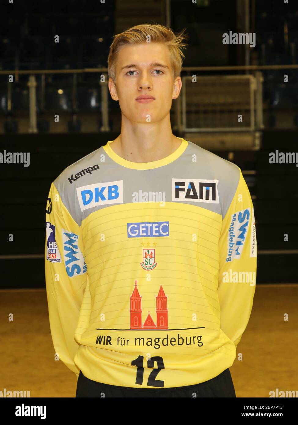 schwedischer Handballtorwart Tobias Thulin, SC Magdeburg, Liqui Moly HBL, Handball-Bundesliga Saison 2019-20 Stockfoto
