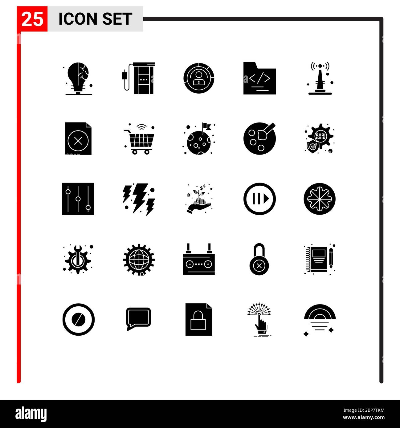 25 Universelle Solid Glyph Zeichen Symbole Fur Unternehmen Ordner Diagramm Benutzer Personlich Bearbeitbare Vektor Design Elemente Stock Vektorgrafik Alamy