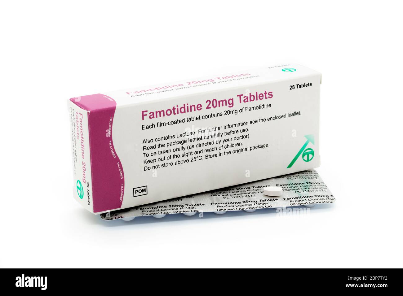 Famotidin 20 mg Tabletten Famotidin Tabletten Stockfoto