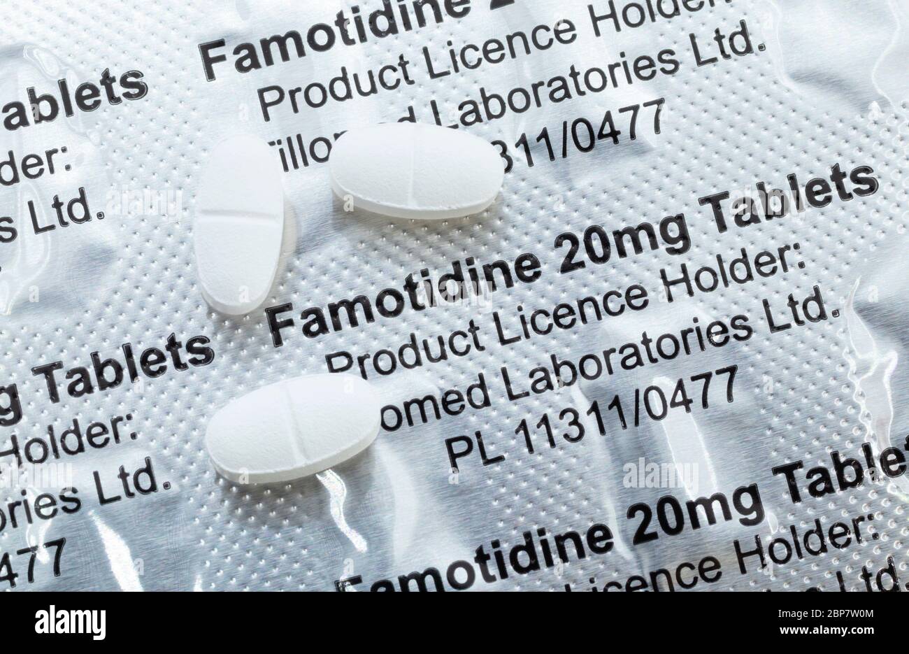 Famotidin 20 mg Tabletten Famotidin Tabletten Stockfoto