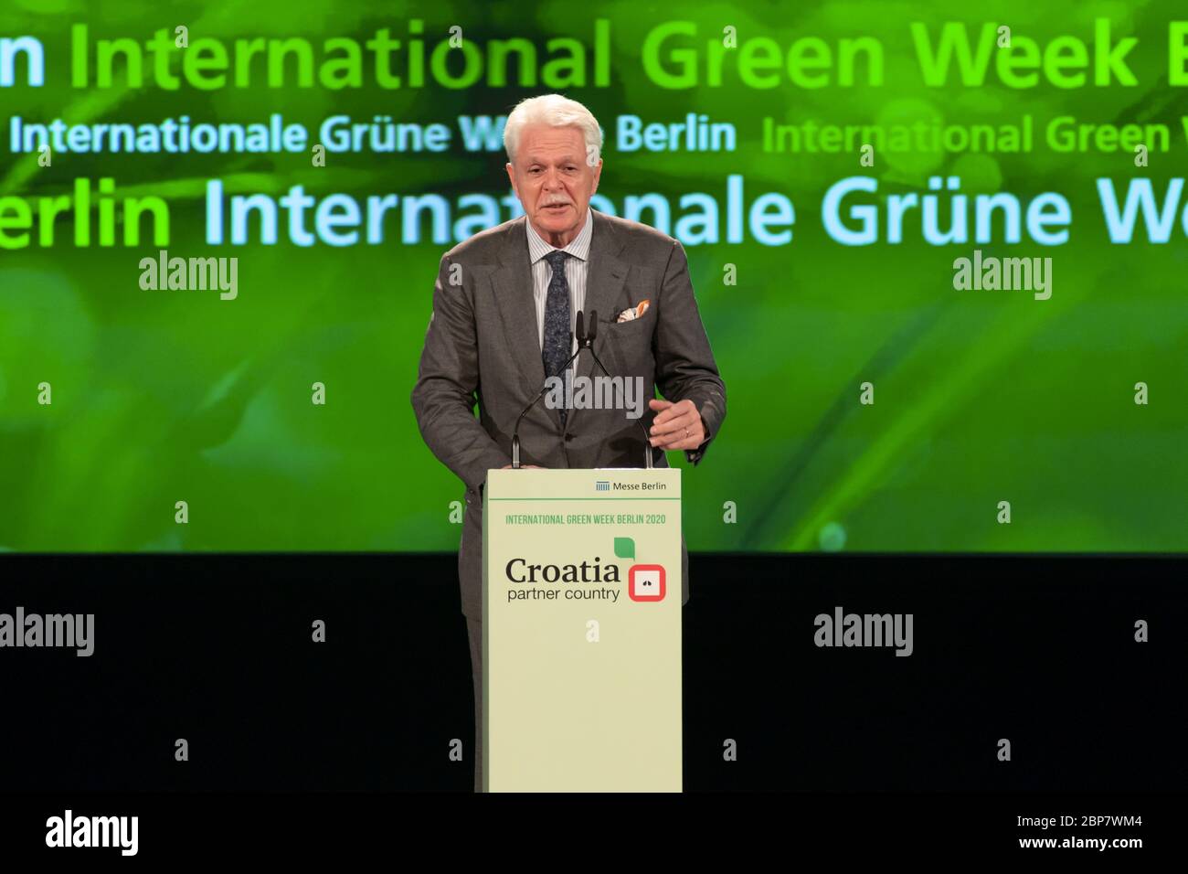 Dr. Wolfgang Ingold, Vorsitzender des Vorstandes, Bundesverband der Deutschen Lebensmittelwirtschaft (BVE) IGW 2020, Eröffnungsfeier der Internationalen Grünen Woche Berlin 2020. Stockfoto