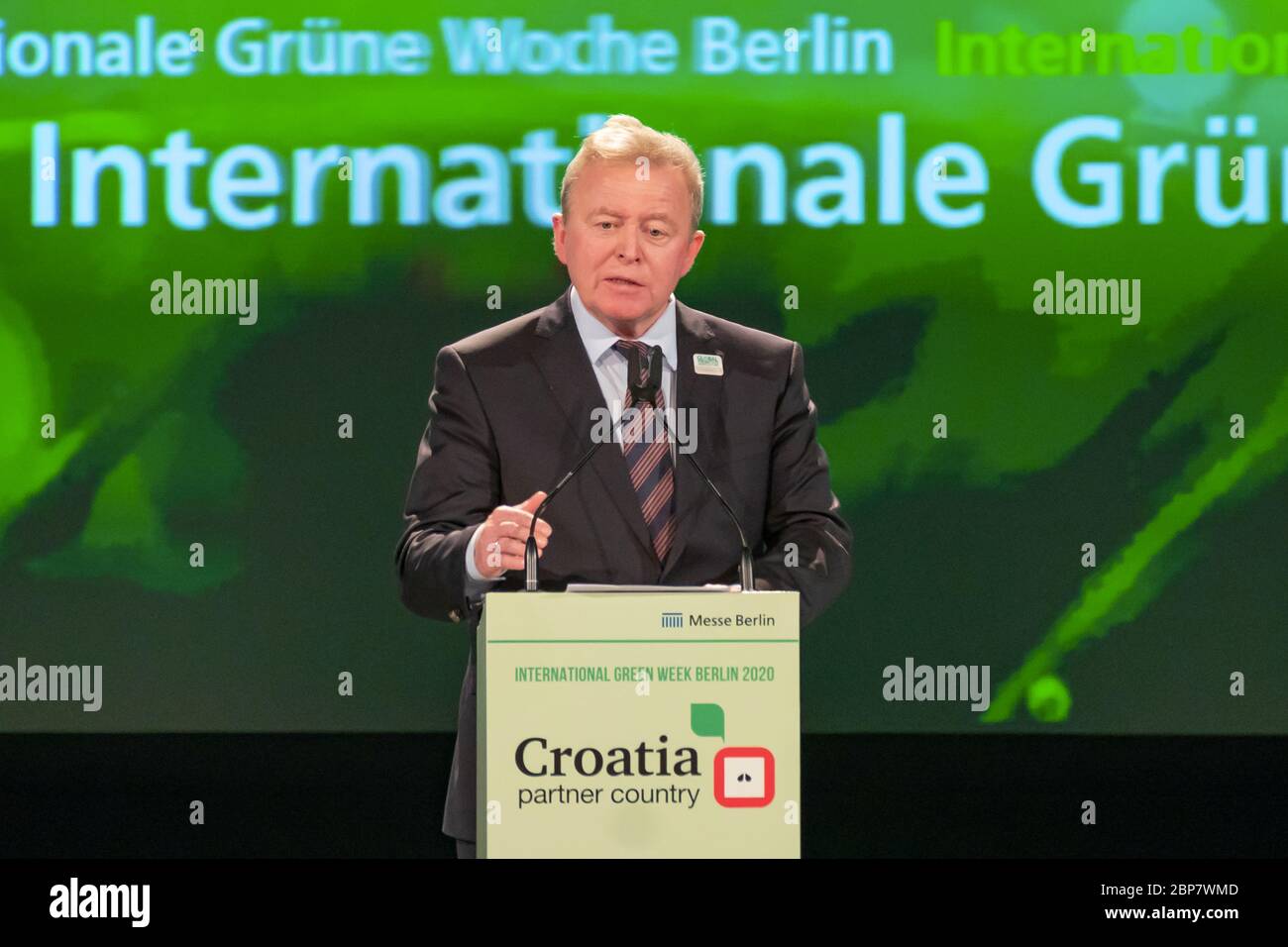 Janusz Wojciechowski, EU-Kommissar für Landwirtschaft und ländliche Entwicklung. IGW 2020, Eröffnungsfeier der Internationalen Grünen Woche Berlin 2020. Stockfoto