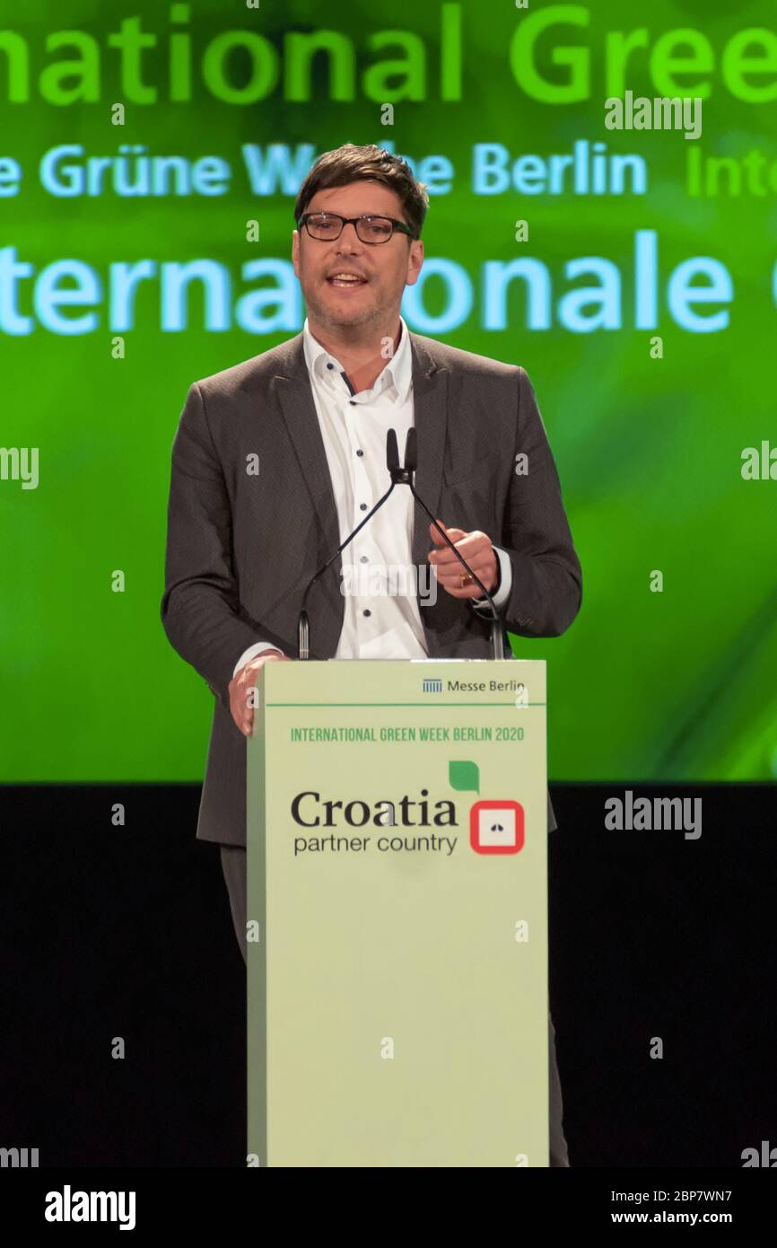 Dr. Dirk Behrendt, Senator für Justiz, Verbraucherschutz und Antidiskriminierung in Berlin. IGW 2020, Eröffnungsfeier der Internationalen Grünen Woche Berlin 2020. Stockfoto