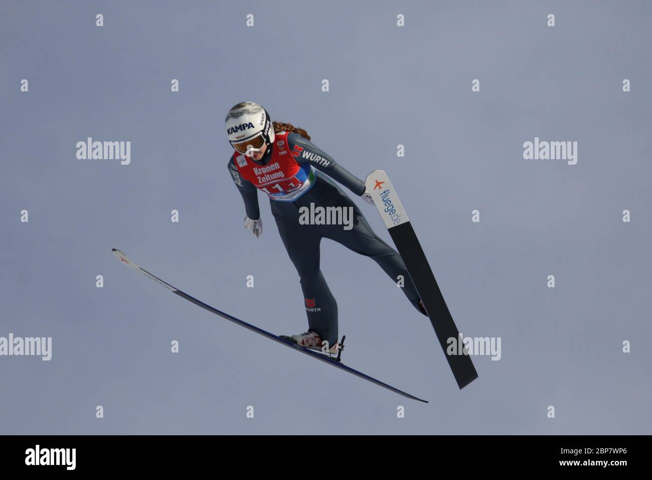 Mannschaftsspringen Damen FIS Nordische Ski-Weltmeisterschaft 2019 Seefeld Stockfoto
