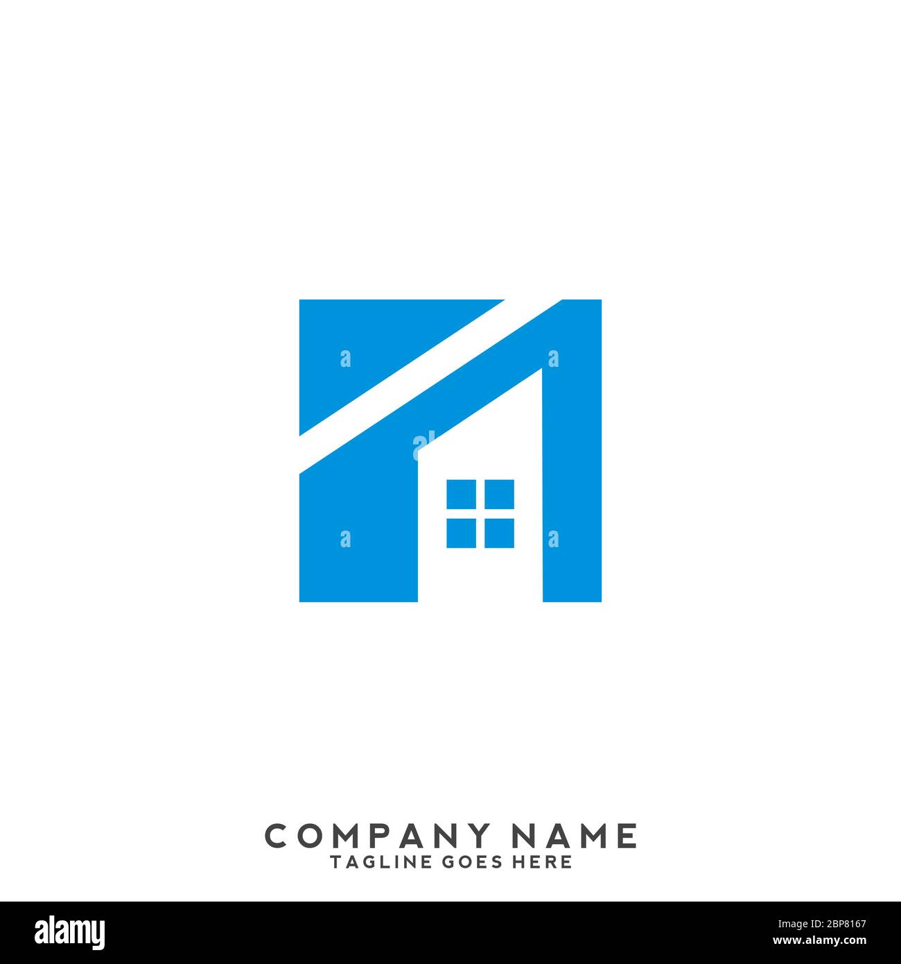 Logo-Design Für Immobilien. Creative abstrakt Immobilien-Symbol Logo und Visitenkarte Vorlage. Stock Vektor