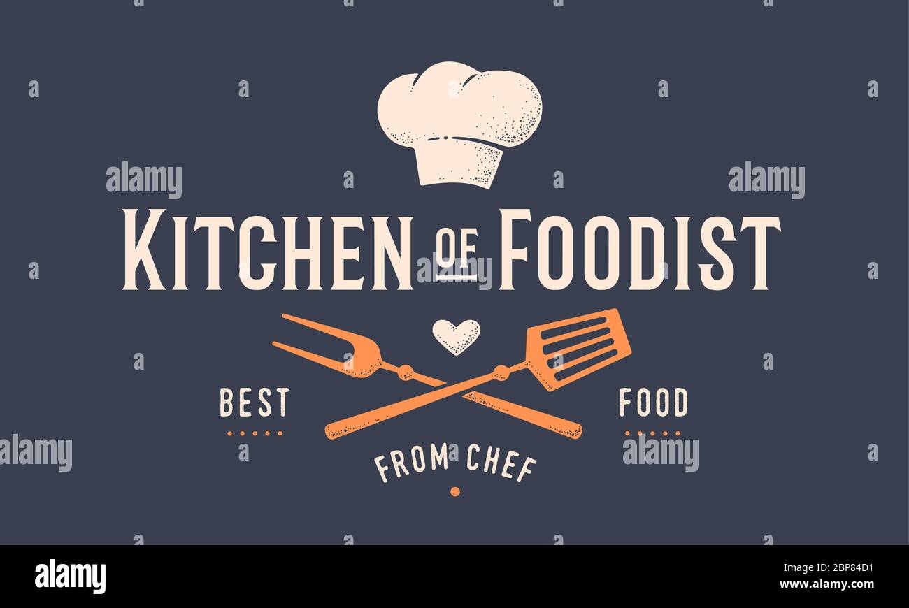 Food-Logo. Logo für Kochkurs Stock Vektor
