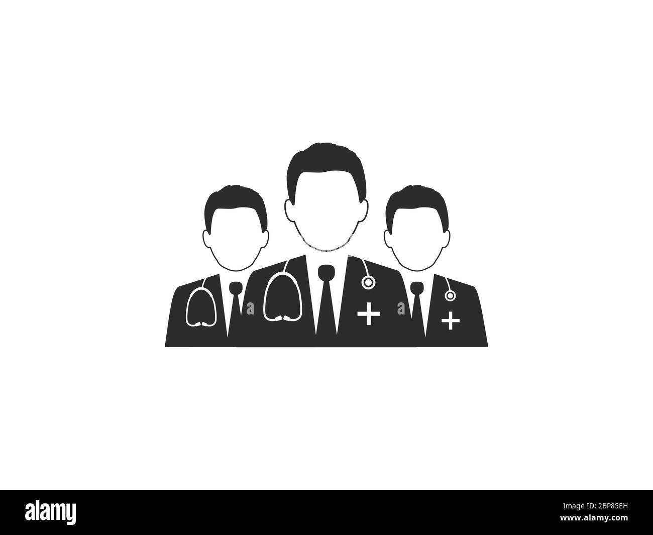 Arzt, Gesundheit, medizinische Ikone. Vektorgrafik, flaches Design. Stock Vektor