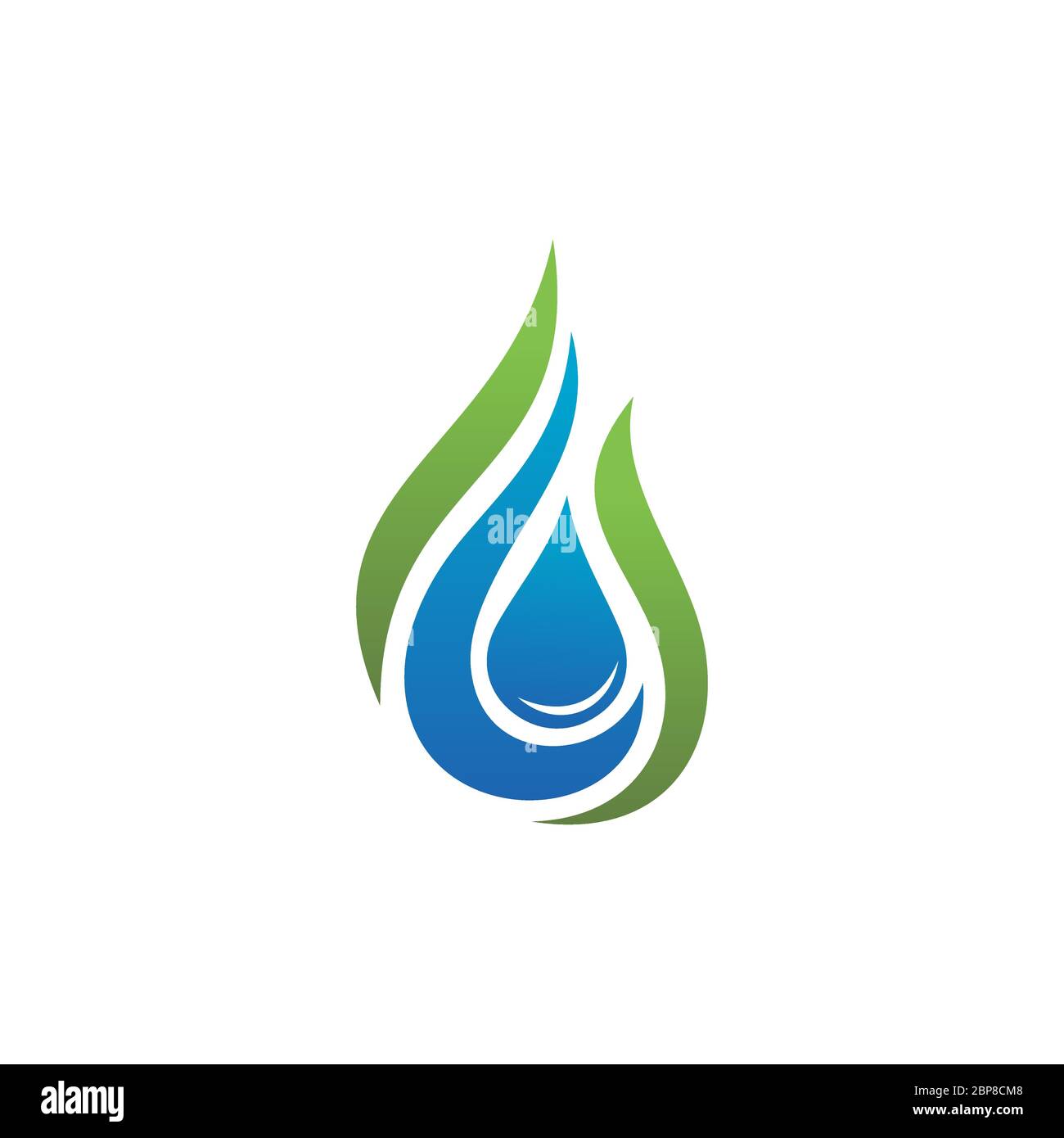 Drop Water Logo und Icon Vektor Vorlage Stock Vektor