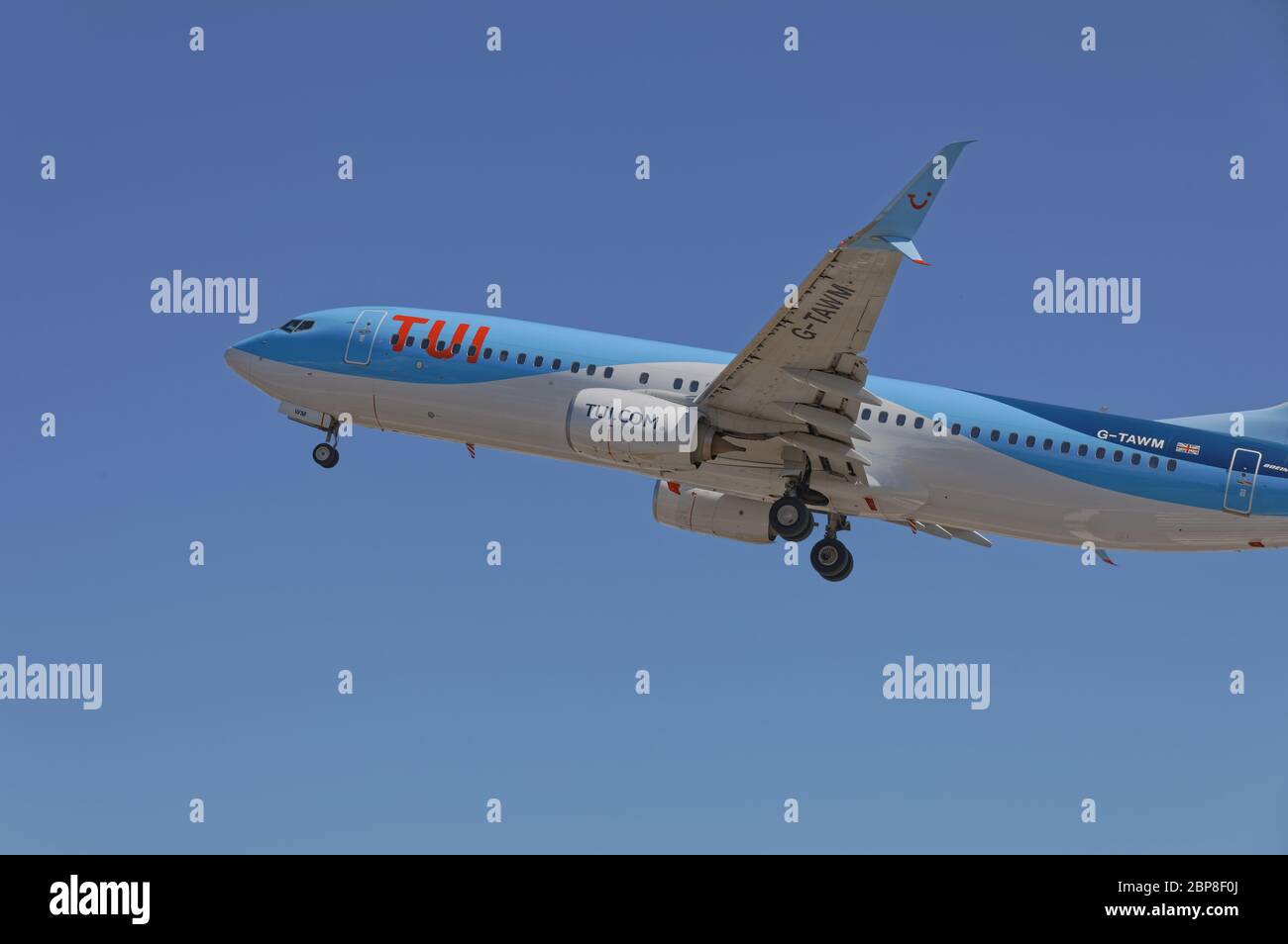 TUI Boeing 767-300 Start am internationalen Flughafen Korfu Stockfoto