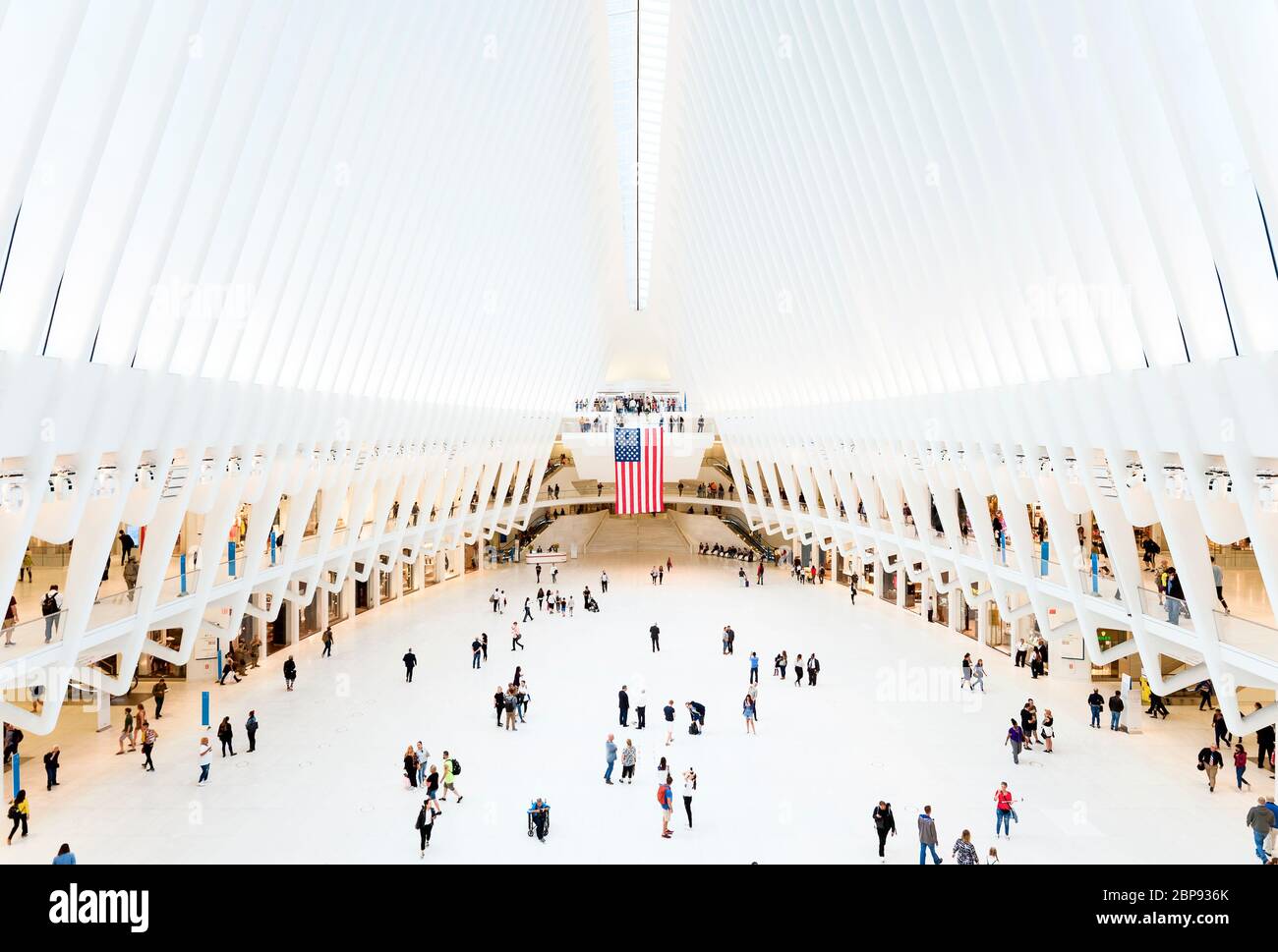 Oculus Santiago Calatrava der Oculus WTC Transportation Hub Interior New York City Stockfoto