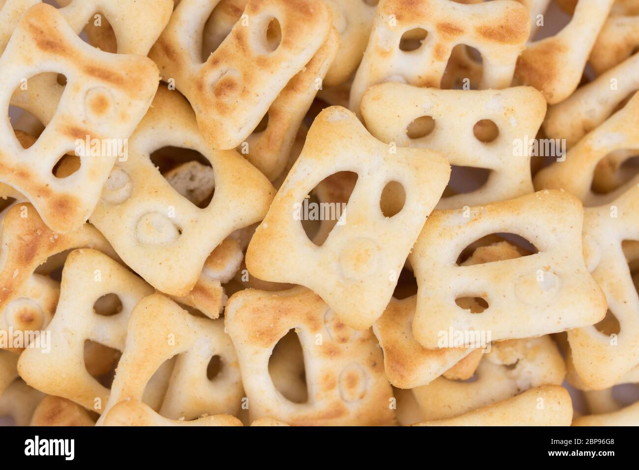 Lustige Cracker (Kekse) glückliche Gesichter Stockfoto