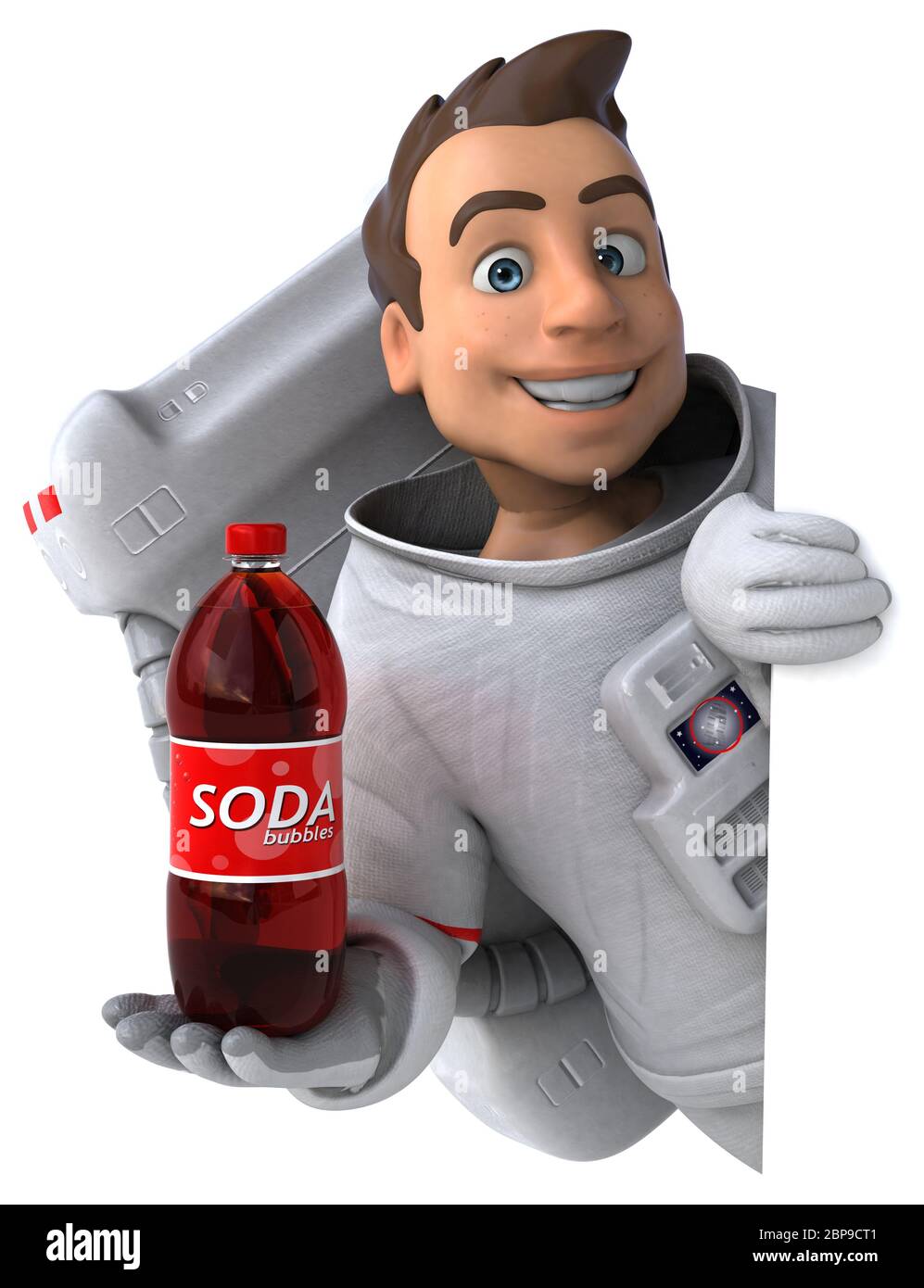 Spaß Astronaut - 3D-Darstellung Stockfoto