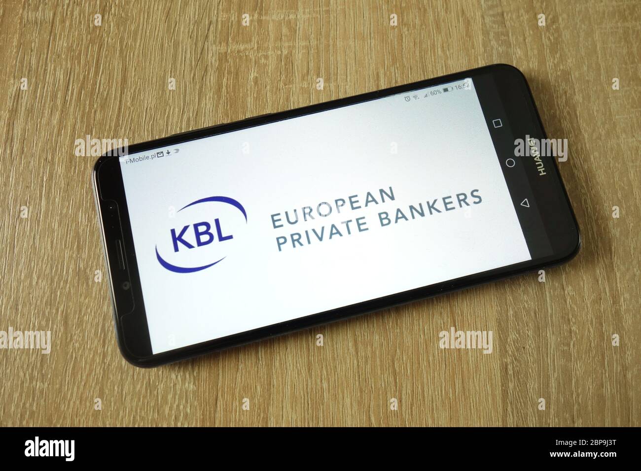KBL European Private Bankers Logo auf dem Smartphone angezeigt Stockfoto