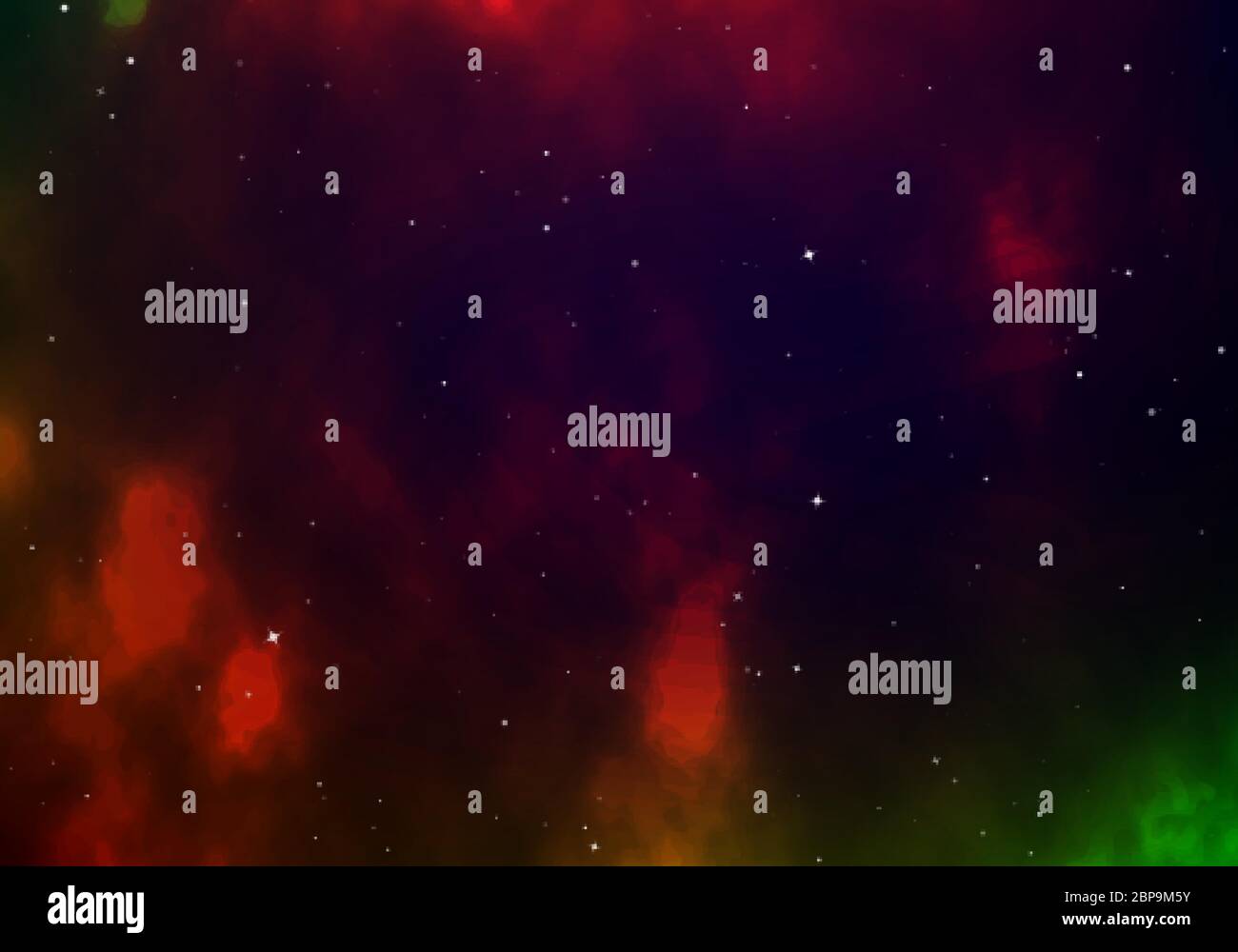 Sternenhimmel Farbe Hintergrund. Unendlichkeit des Weltraumnebels des Universums. Dunkler Nachthimmel. Raum mit glänzenden Sternen. Vektor Stock Vektor