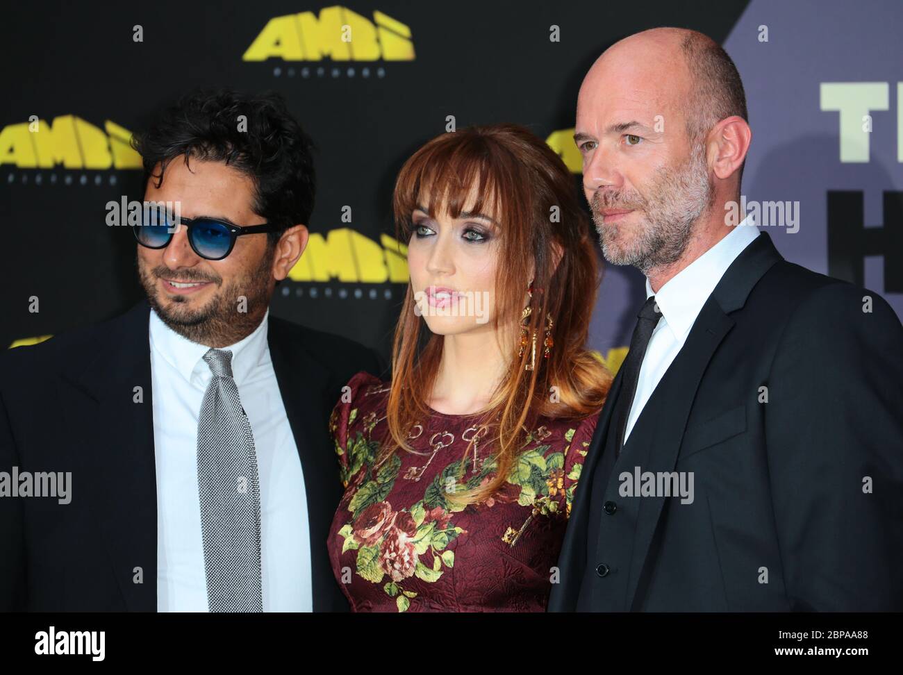 VENEDIG, ITALIEN - AUGUST 29: Alessio Boni, Chiara Francini und Alessandro Genovese nehmen am Exklusivdinner von Andrea Iervolino Teil Stockfoto