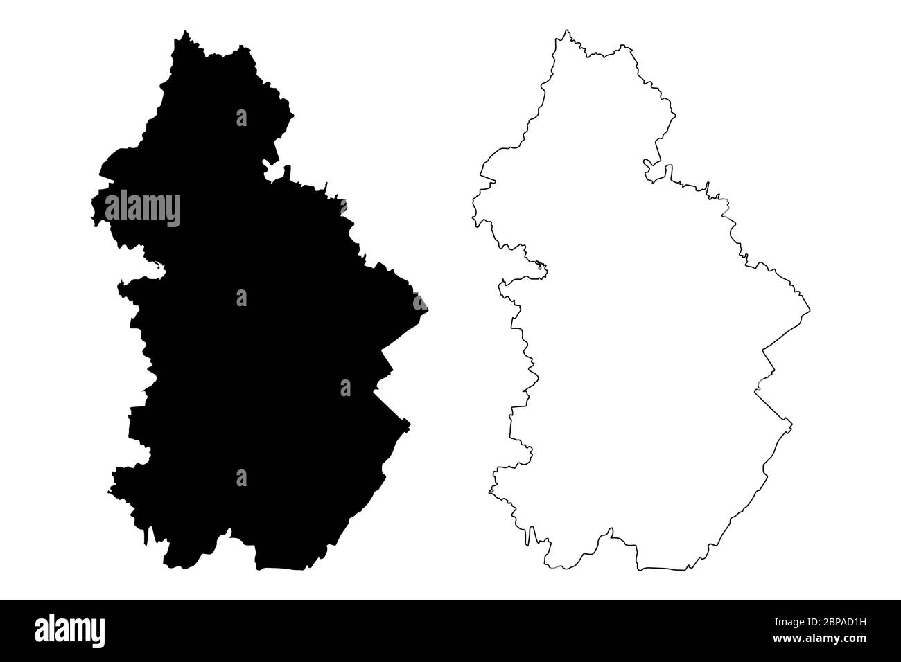 Jura Department (Frankreich, Französische Republik, Bourgogne-Franche-Comte Region, BFC) Karte Vektorgrafik, Skizze Jura Karte Stock Vektor