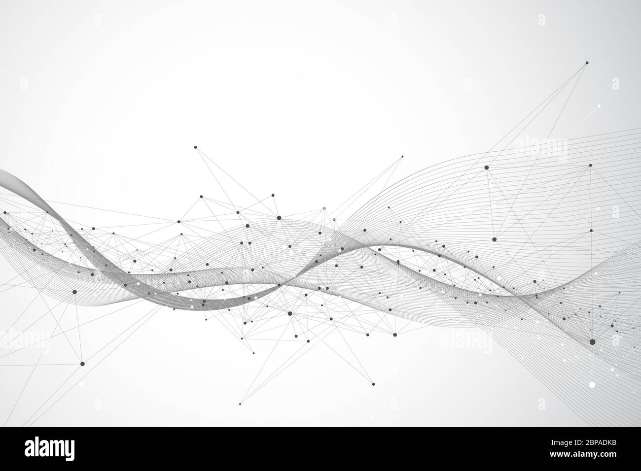 Geometrische abstrakte Hintergrund mit angeschlossenen Leitung und Punkten. Netzwerk und Anschluss Hintergrund für Ihre Präsentation. Grafik polygonalen Hintergrund Stock Vektor