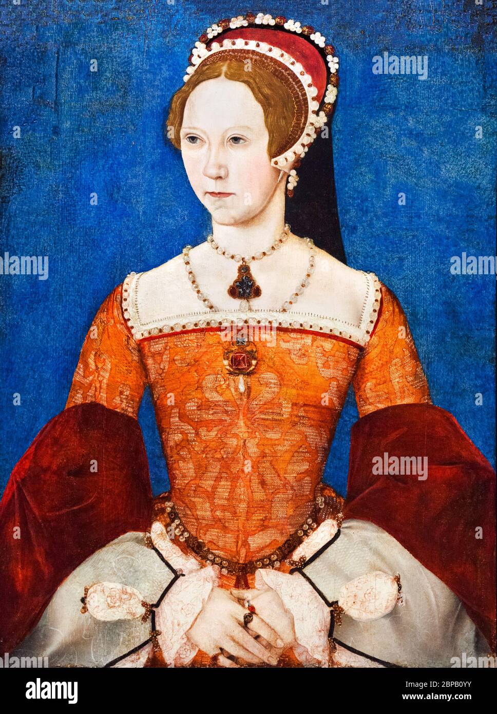 Maria I. Porträt der Königin Maria I. von England von Meister John, c.1554 Stockfoto