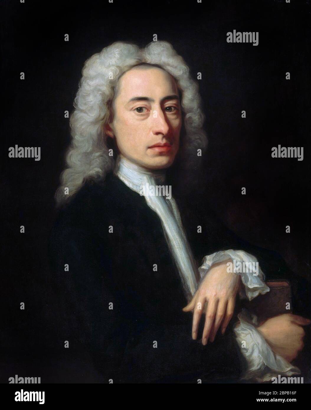 Alexander Pope. Porträt des englischen Dichters aus dem 18. Jahrhundert, Alexander Pope von Alexander Pope von Jonathan Richardson (1667-1745), Öl auf Leinwand, um 1736 Stockfoto