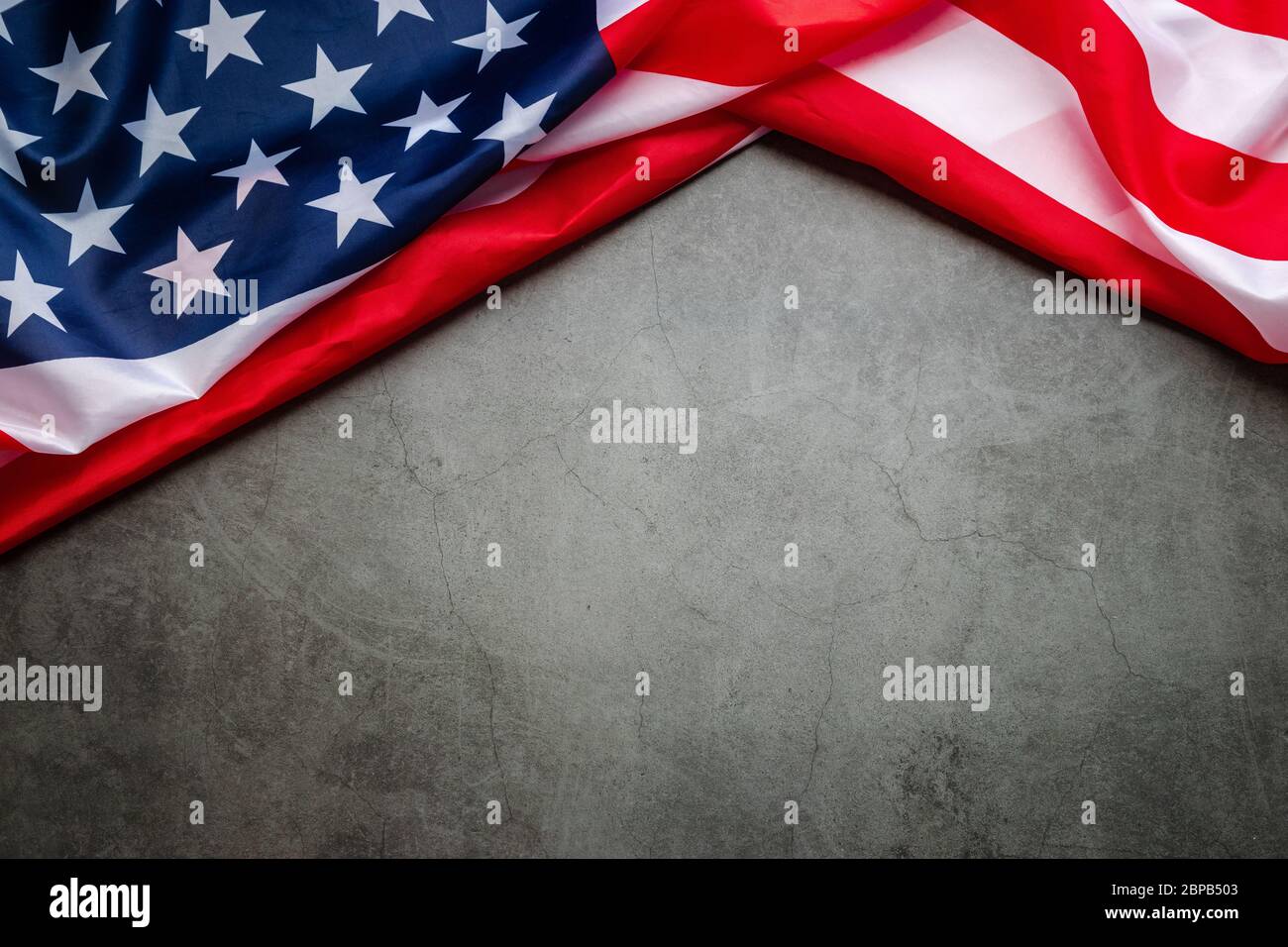 Vintage amerikanische Flagge auf Tafel mit Kopie Raum für Text. Flagge amerika Hintergrund Banner für Unabhängigkeit Tag oder Feiertag Feier Stockfoto