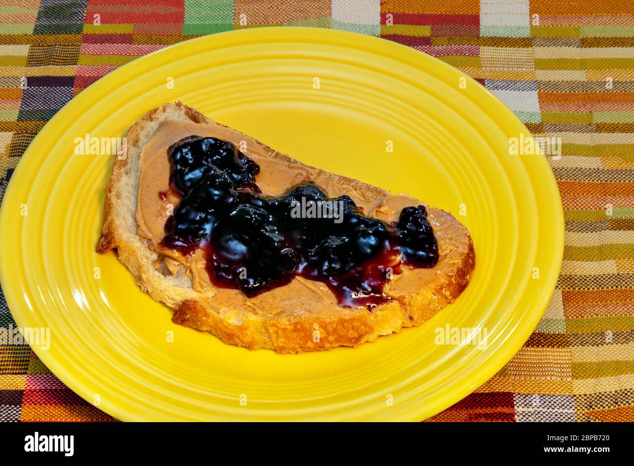 Erdnussbutter und Gelee Sandwich, von James D Coppinger/Dembinsky Photo Assoc Stockfoto