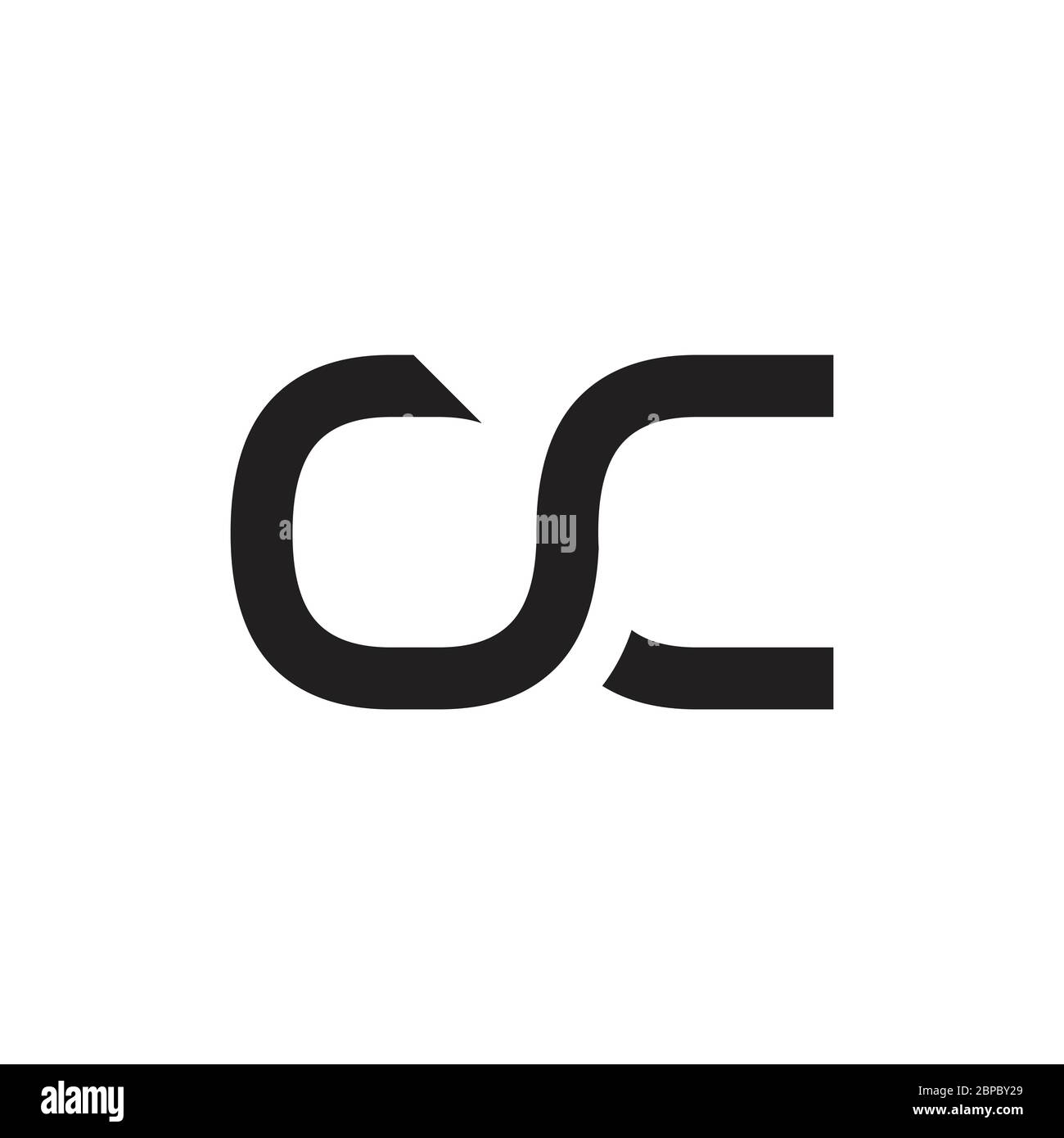 Initial Simple Letter OC Logo Design Vektor-Vorlage. Abstraktes Logo mit minimalem OC-Buchstaben Stock Vektor