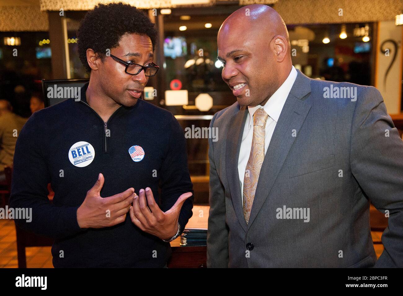 2015 Ferguson Kommunalwahl in Ferguson Missouri USA Stockfoto