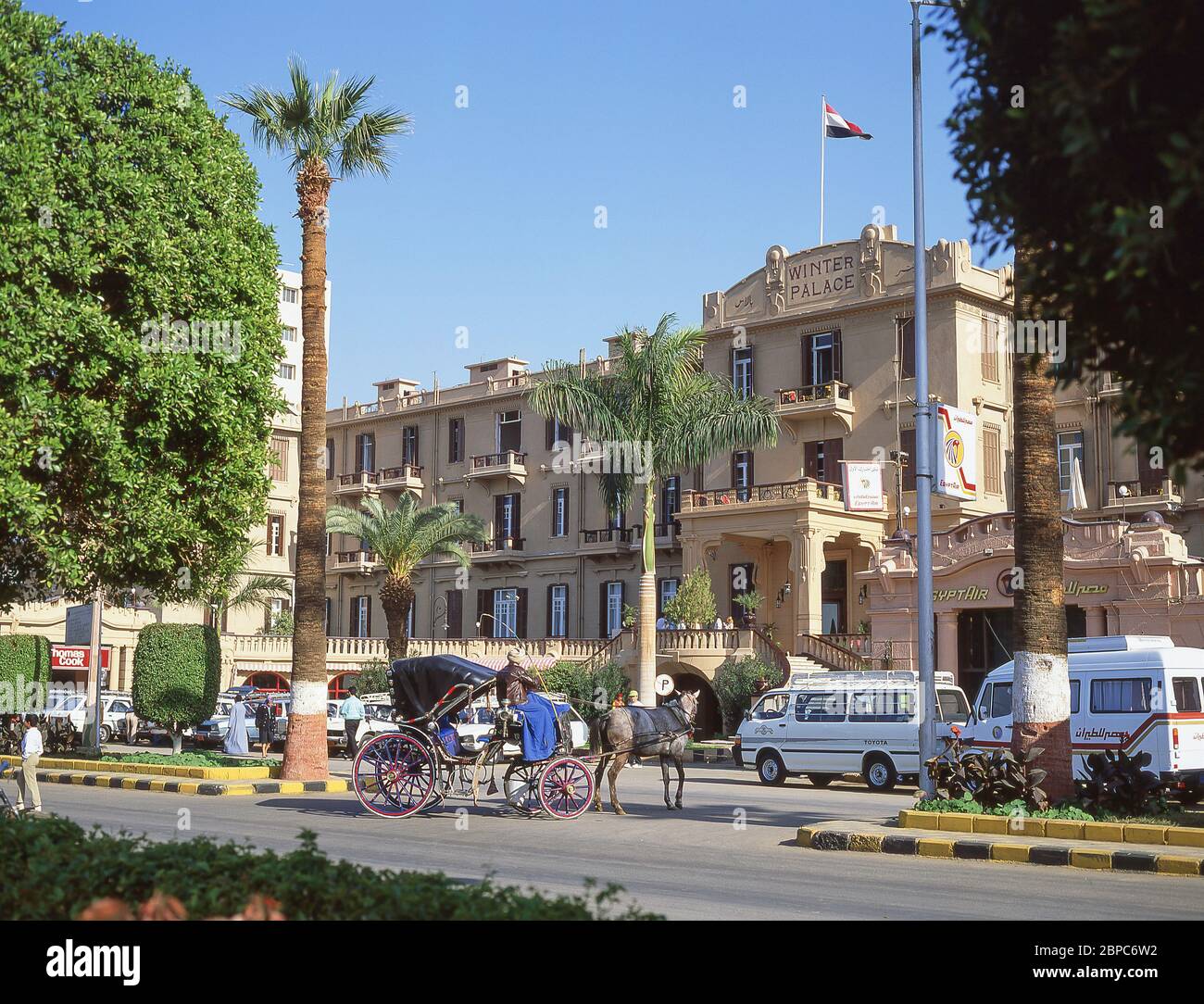 Winter Palace Hotel Luxor, Kornish Al Nile, Luxor, Luxor Governorate Luxor, Republik Ägypten Stockfoto